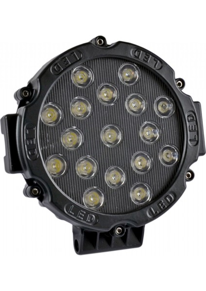 10-30V Off-Road Projektör 17 LED 18 cm 51W Yuvarlak Siyah BR4203216