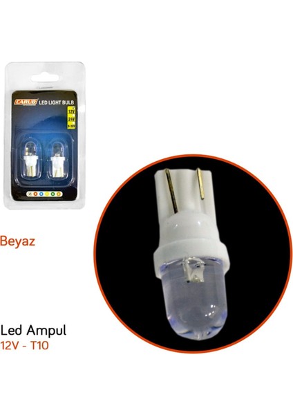 12V T10 Ampul LED Beyaz BR0400106