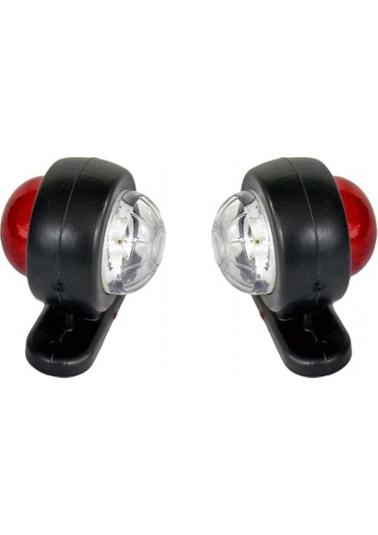 Mini Takoz Lamba Ledli Kırmızı-Beyaz 6x4,5 cm BL013KB (2 Li)