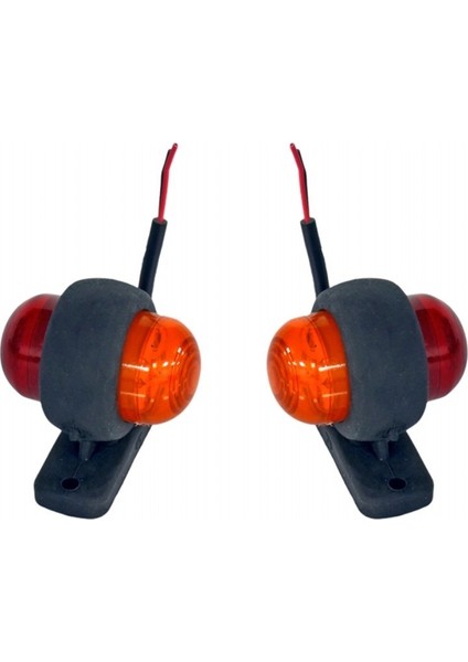 Mini Takoz Lamba Ledli Kırmızı-Sarı 6x4,5 cm BL013KS (2 Li)