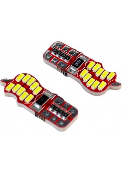 12V T10 Ampul 20 LED 16W Smd Canbus Fiber Beyaz BR0405536