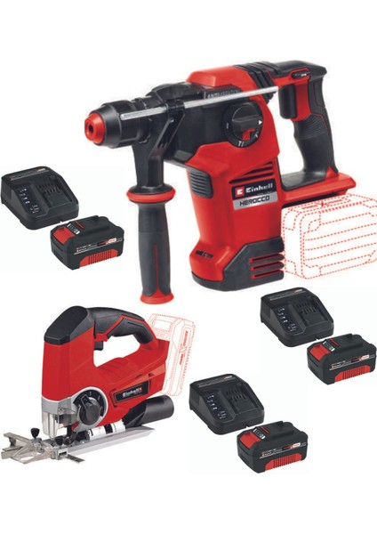 Herocco 36/28 Kırıcı Delici Te-Js Dekupaj 3X4.0AH Akülü Set