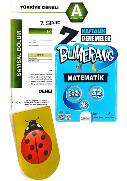 7. Sınıf Bumerang Matematik Deneme(Muba Yayınları Deneme + Ayraç )