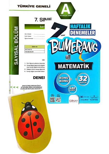 Günay Yayınları 7. Sınıf Bumerang Matematik Deneme(Muba Yayınları Deneme + Ayraç )