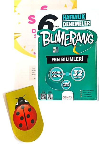 6.Sınıf Bumerang Fen Bilimleri Deneme-2024-(Zeka Küpü Yayınları Deneme+Kitap Ayracı )