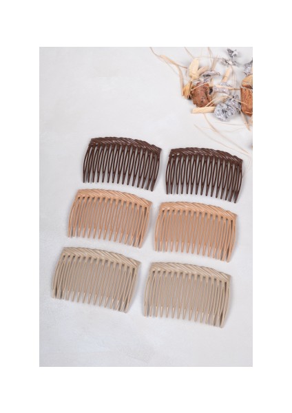 Kahve Ton 6'lı Yan Tarak Seti TYC00455019356 fiyatları