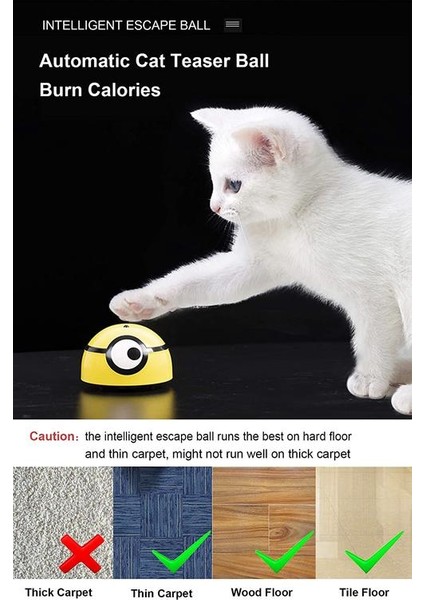 Interaktif Kedi Oyuncak Akıllı Kaçan Rampage Hareketli Kötü Top Köpekler Otomatik Komik Pet Yavru Robotik Hareket Kitty Oyuncak Kedi Oyuncakları (Yurt Dışından)
