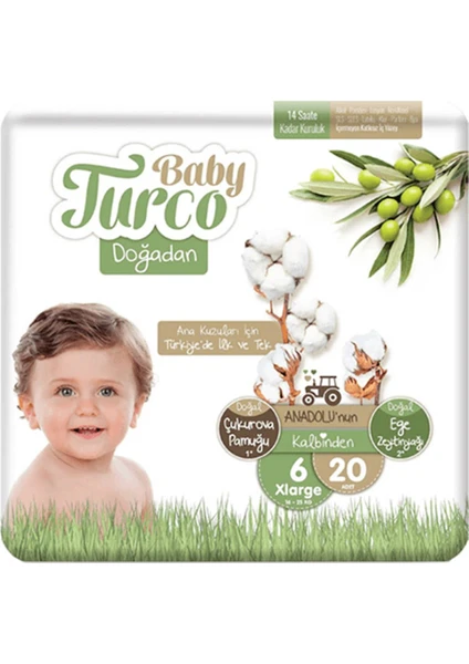 Baby Turco Bebek Bezi 6 Numara 20’li x 5 Adet