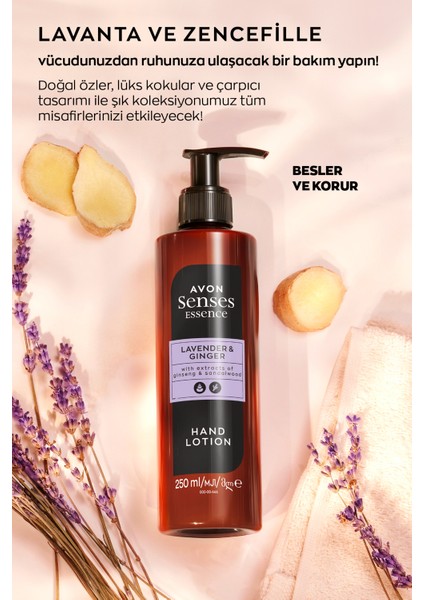 Senses Essence Lavender & Ginger Lavanta ve Zencefil El Losyonu 250 Ml.