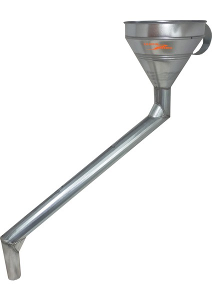 Galveniz Metal Dirsekli Huni 19cm Büyük Boy Kocaman Tamirci Hunisi Yağ Hunisi