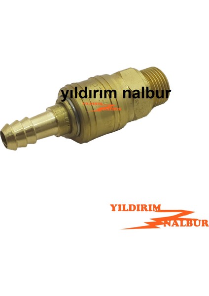 Hava Jakı 3/8 Prinç Soketli Komprasör Hortum Aparatı Jak Sarı