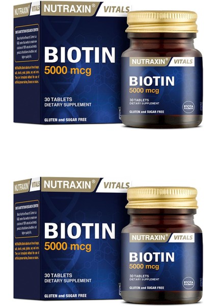 Vitals Biotin 5000 Mcg 30 Tablet 2 Adet
