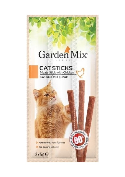 Tavuklu Kedi Stick Ödül 3 x 5gr 10lu