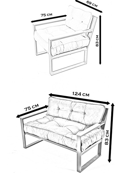 Berta Concept Pugna 2 + 1 + 1 Bahçe Balkon Teras Takımı Ahşap Detaylı