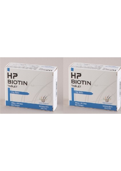 Hp Biotin 2 Mg 100 Tablet 2 Adet fiyatları