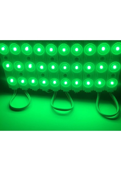 3’ Lü Mercek Modül LED – 1.5 Watt – 12 Volt – Smd 2835 – 20 Adet - Yeşil