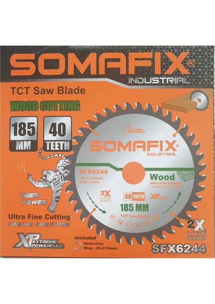 Industrıal Professynal 185MM Sunta Kesme 40 Diş 185X2,2X30MM 8200 1,4/min Elmas Diş