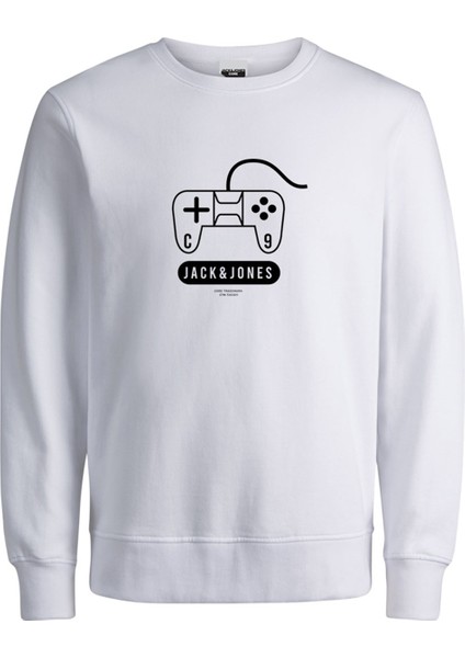 Bisiklet Yaka Beyaz Erkek Sweatshirt 12225141_JCOCONSOLE Sweat Crew Neck