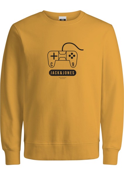 Console Erkek Sarı Baskılı Sweatshirt