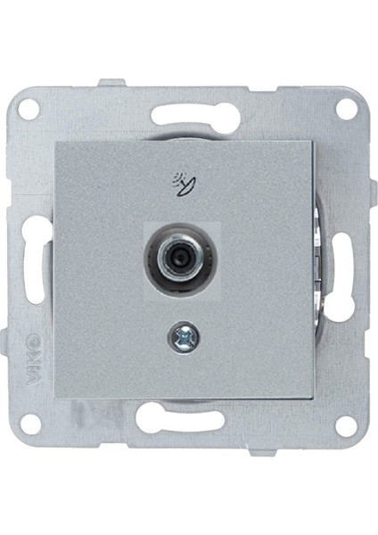 Artline Novella-Trenda Gümüş Uydu Priz F Konnektörlü - Çerçevesiz