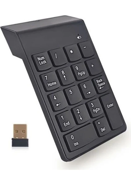 Kablosuz 2.4 Ghz Numaratör Keypad-Numlock 18 Tuşlu