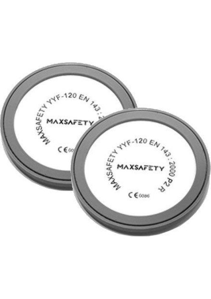 Max Safety Maxsafety YYF-120 P2 Yarım Yüz Gaz Maskesi Filtresi Yedeği 1 Çift