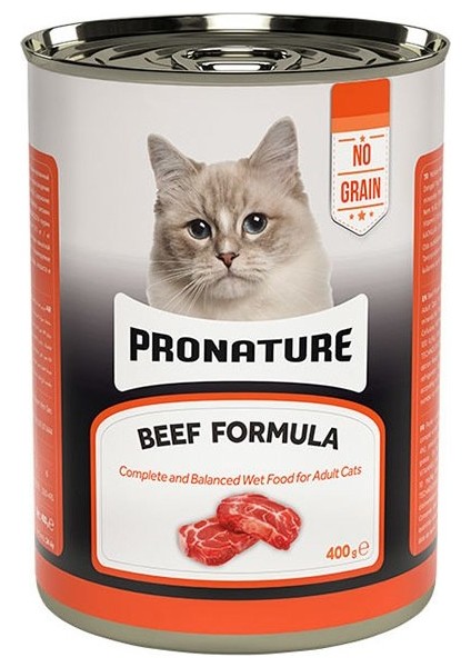 Cosmopol Store Pronature Tahılsız Sığır Etli Ezme Yetişkin Kedi Konservesi 400 gr