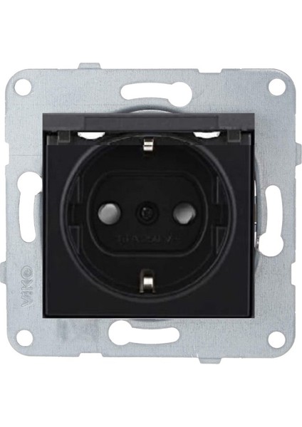 Artline Novella-Trenda Siyah Kapaklı Topraklı Priz - Çerçevesiz