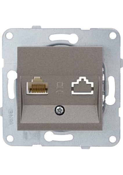 Artline Novella-Trenda Antrasit Telefon Nümeris Priz (Cat-3) - Çerçevesiz