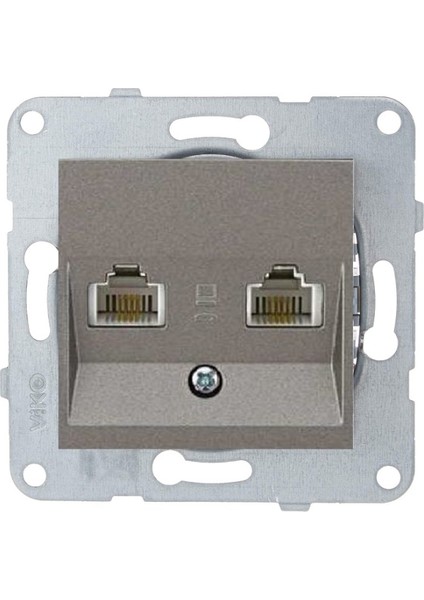 Artline Novella-Trenda Antrasit Data-Nümeris Telefon Priz (Cat3-Cat6) - Çerçevesiz