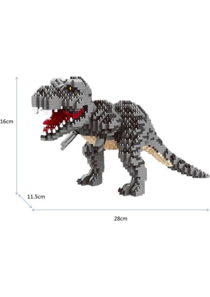 28 cm Mini Bloklar Yeşil Dinozor Binası Oyuncak (Yurt Dışından)