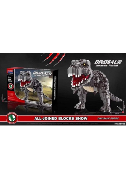 28 cm Mini Bloklar Yeşil Dinozor Binası Oyuncak (Yurt Dışından)