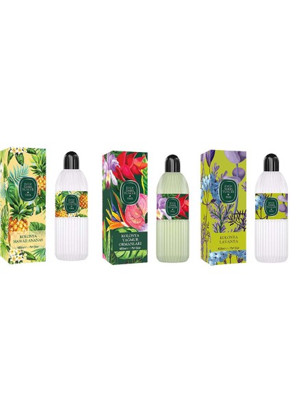 Kolonya Hawaii Ananas, Yağmur Ormanları ve Lavanta Pet Şişe 400 ml