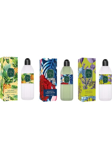Kolonya Hawaii Ananas, Paris Gecesi ve Lavanta Pet Şişe 400 ml