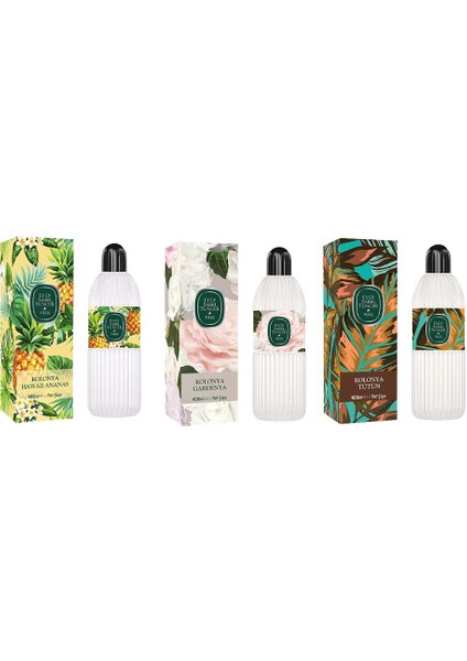 Kolonya Hawaii Ananas, Gardenya ve Tütün Pet Şişe 400 ml