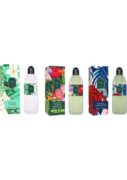 Kolonya Yasemin, Yağmur Ormanları ve Paris Gecesi Pet Şişe 400 ml