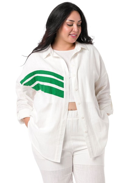 Büyük Beden Gömlek Pantolon Keten Beyaz Takım fiyatları