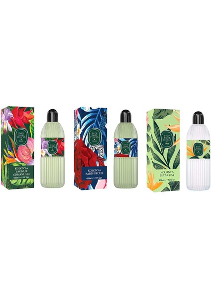 Kolonya Yağmur Ormanları, Paris Gecesi ve Beyaz Çay Pet Şişe 400 ml