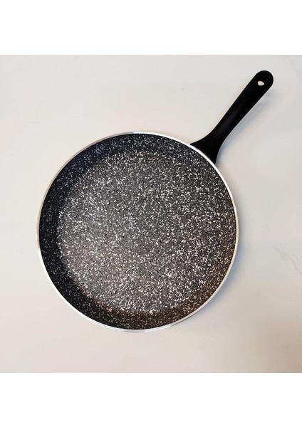 Bio Granit 18 cm Tek Kulp Gri Omlet Yağ Yumurta Pişirme Tava