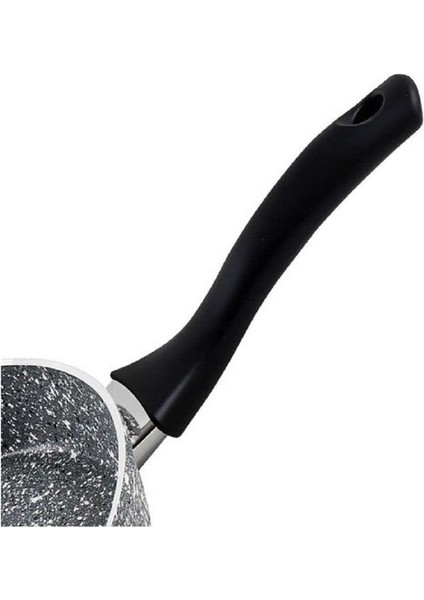 Bio Granit 18 cm Tek Kulp Gri Omlet Yağ Yumurta Pişirme Tava