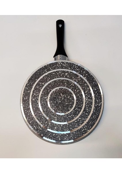 Bio Granit 18 cm Tek Kulp Gri Omlet Yağ Yumurta Pişirme Tava