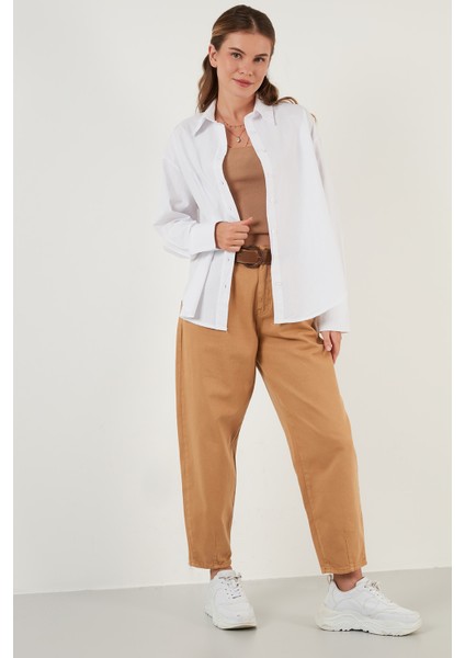 Oversize % 100 Pamuk Gömlek Kadın Gömlek CF21S163867