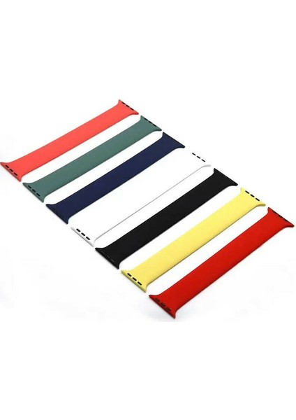 Apple Watch 44 mm Için Solo Loop Silikon Kayış-Kordon Medium modelleri