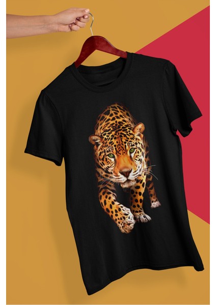 Unisex %100 Pamuk Siyah, Oversıze Rahat Kalıp, Asi 3D Görünümlü Kaplan, Tiger TShirt fiyatları