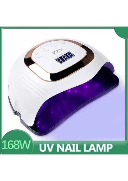 Uv LED Lamba Güçlü 168 W Tırnak Lambası Profesyonel Hızlı Kuru Tırnak Kurutucu Tüm Jel Oto Tırnak Kurutma Lambası (Yurt Dışından)