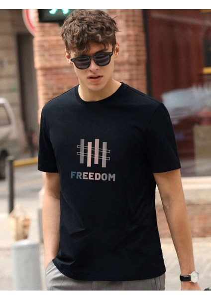 Freedom Baskılı Oversize Tshirt