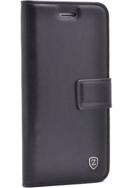 Alcatel 1s 2020 Kılıf Kar Delüx Cüzdan Kartvizitli Kopçalı Siyah