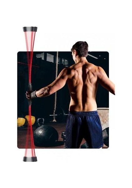 Fitness Elastik Bar Tremor Bar Fitness Eğitimi Tremor Bar - Kırmızı (Yurt Dışından)