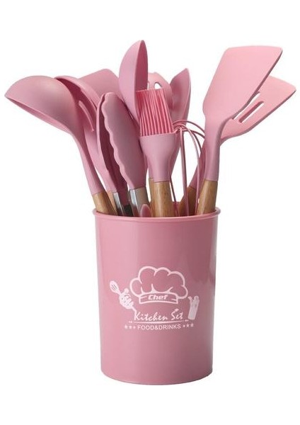 Silikon Spatula 11 Parça Depolama Varil ile Set Yüksek Sıcaklığa Dayanıklı Pişirme Aracı Setleri (Yurt Dışından)