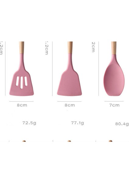 Silikon Spatula 11 Parça Depolama Varil ile Set Yüksek Sıcaklığa Dayanıklı Pişirme Aracı Setleri (Yurt Dışından)